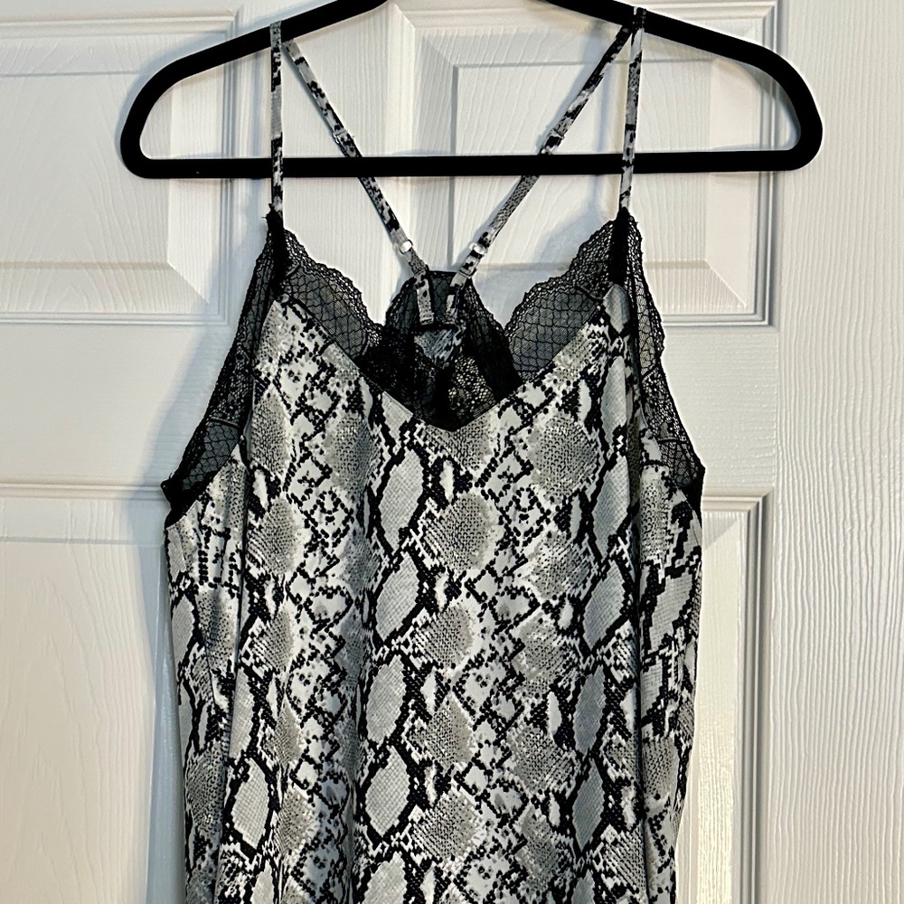 Razorback Top with Snakeskin Pattern & Lace